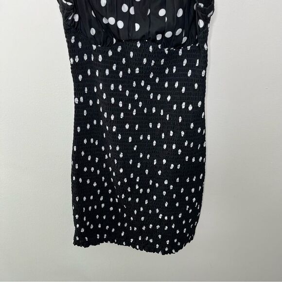 H:ours Bellah Polka Dot Mini Dress S - Picture 5 of 8